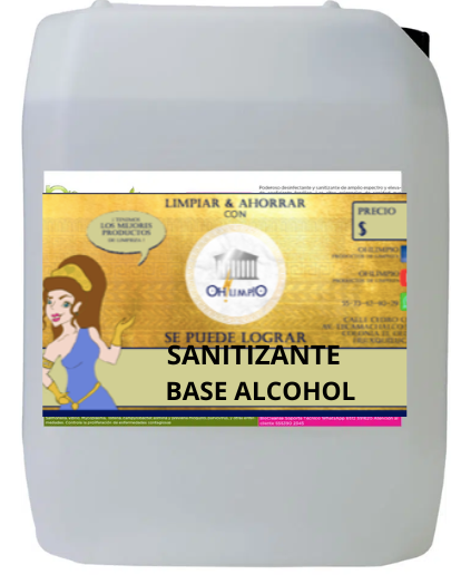 SANITIZANTE BASE ALCOHOL 20 LTS